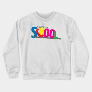 Back to School text and Pencil Crewneck Sweatshirt